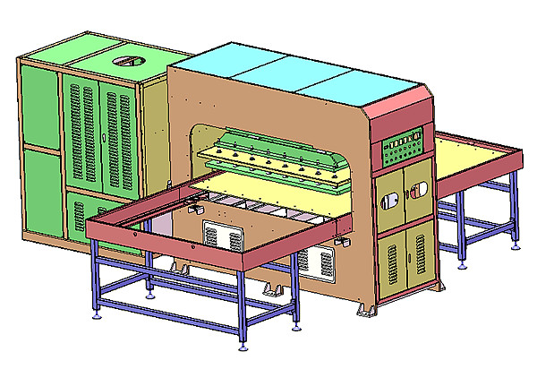 冷卻塔膠片焊接機(jī)三維圖